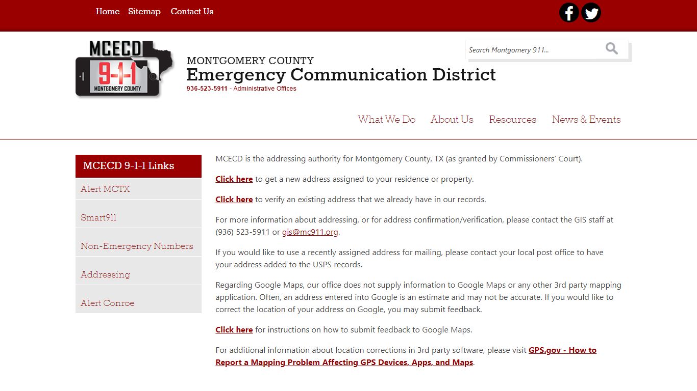 Montgomery County - Emergency Communication District